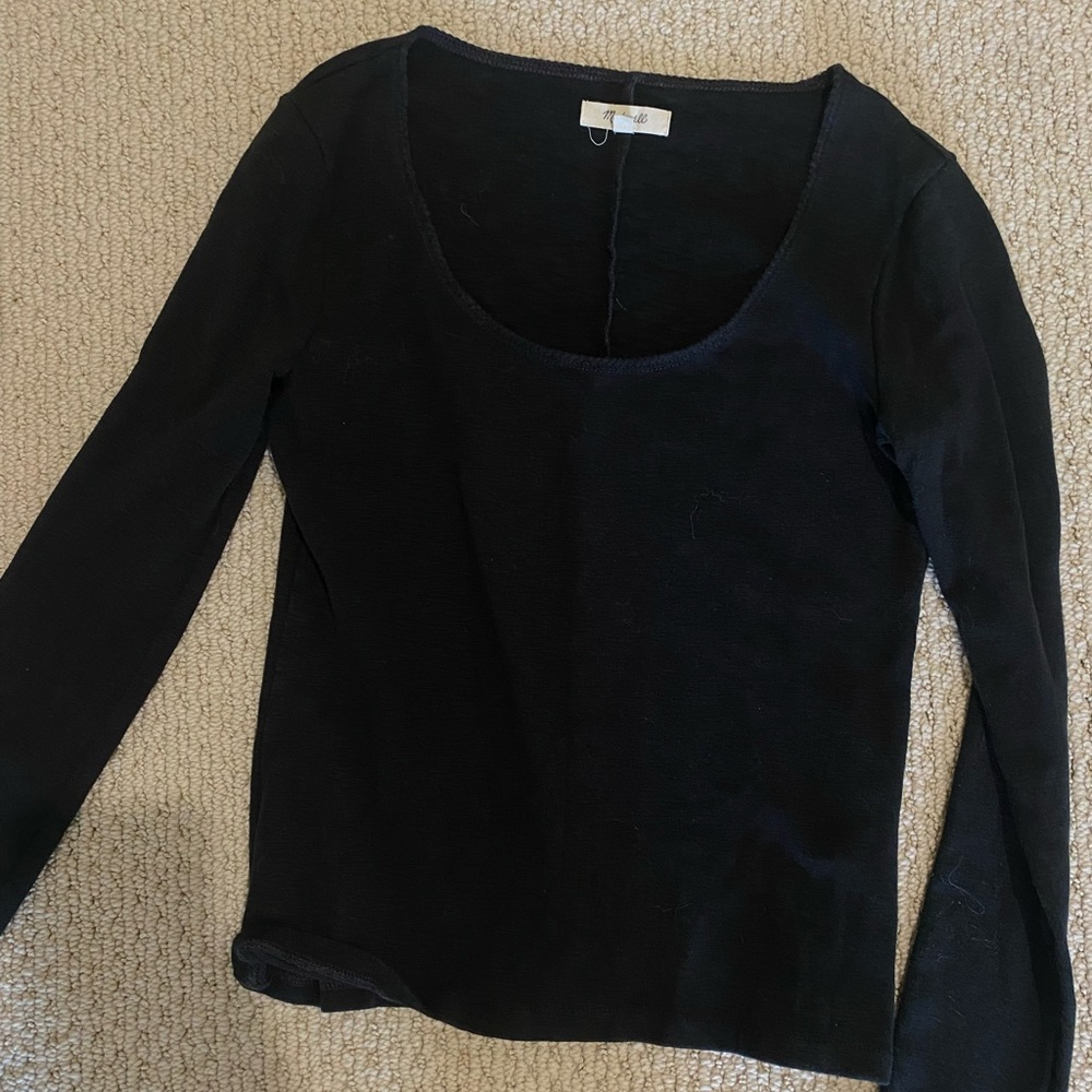 MADEWELL scoop-neck long sleeve top